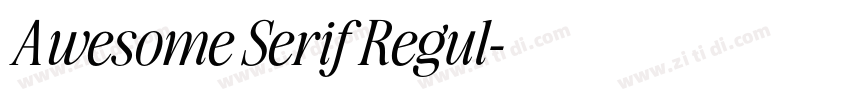 Awesome Serif Regul字体转换